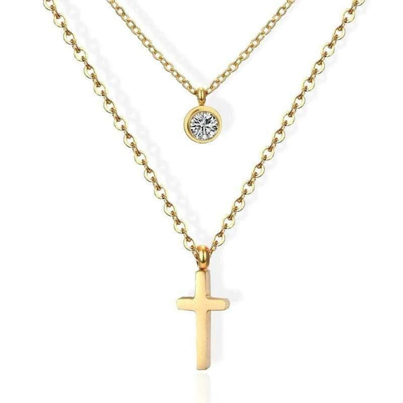 small diamond cross choker necklace