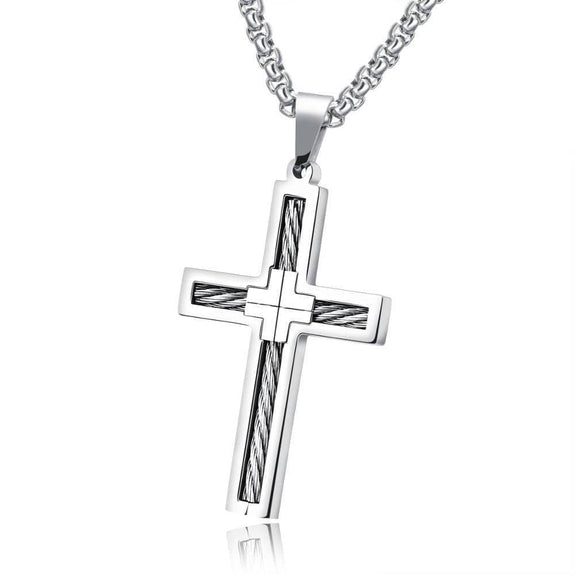 mens-wire-cross-necklace
