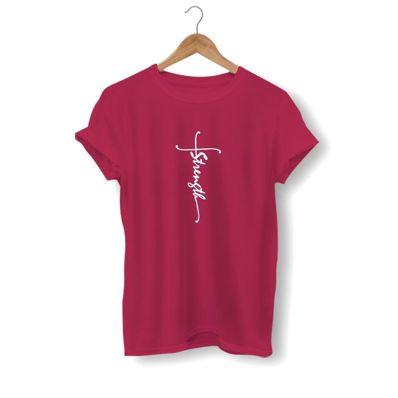 strength-christian-t-shirt-red