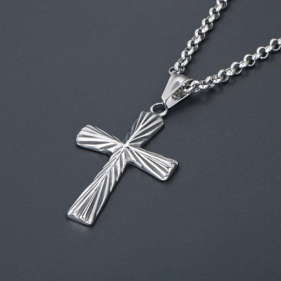 stripes-pendant-mens-cross-necklace-stainless-steel