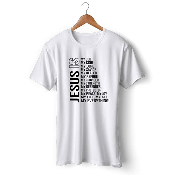 Vendetta Inc. Maglietta Uomo 'Jesus' – Streetwear Bianco Con Stampa Frontale E Posteriore, Girocollo Regular Fit, Colletto A Costine, Taglia XXL