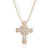 tiny diamond cross necklace