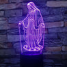 virgin mary table lamp violet
