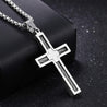 mens-wire-cross-necklace stainless steel