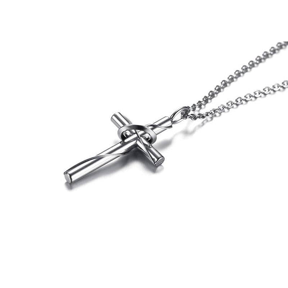 Women's Christian Necklace  Cross with Ring