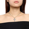 Women's Silver Cross Urn Necklace