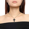 Women's Black Cross Urn Necklace