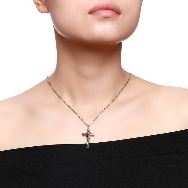 Women's Cross Necklace with Ring