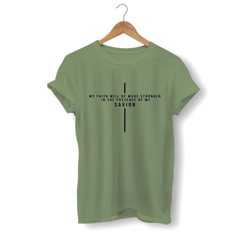 women faith t-shirt green