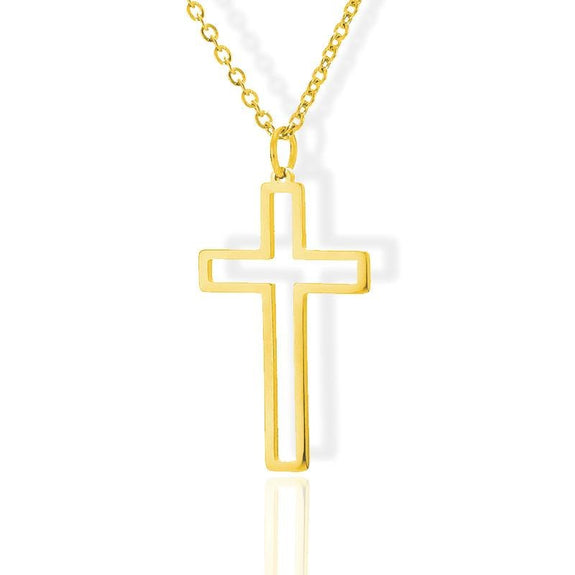 womens-small-cross-necklace-gold