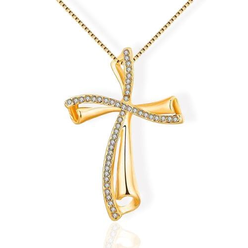 Women's Cross Necklace Gold
